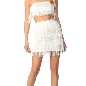 Spaghetti Strap Fringe set